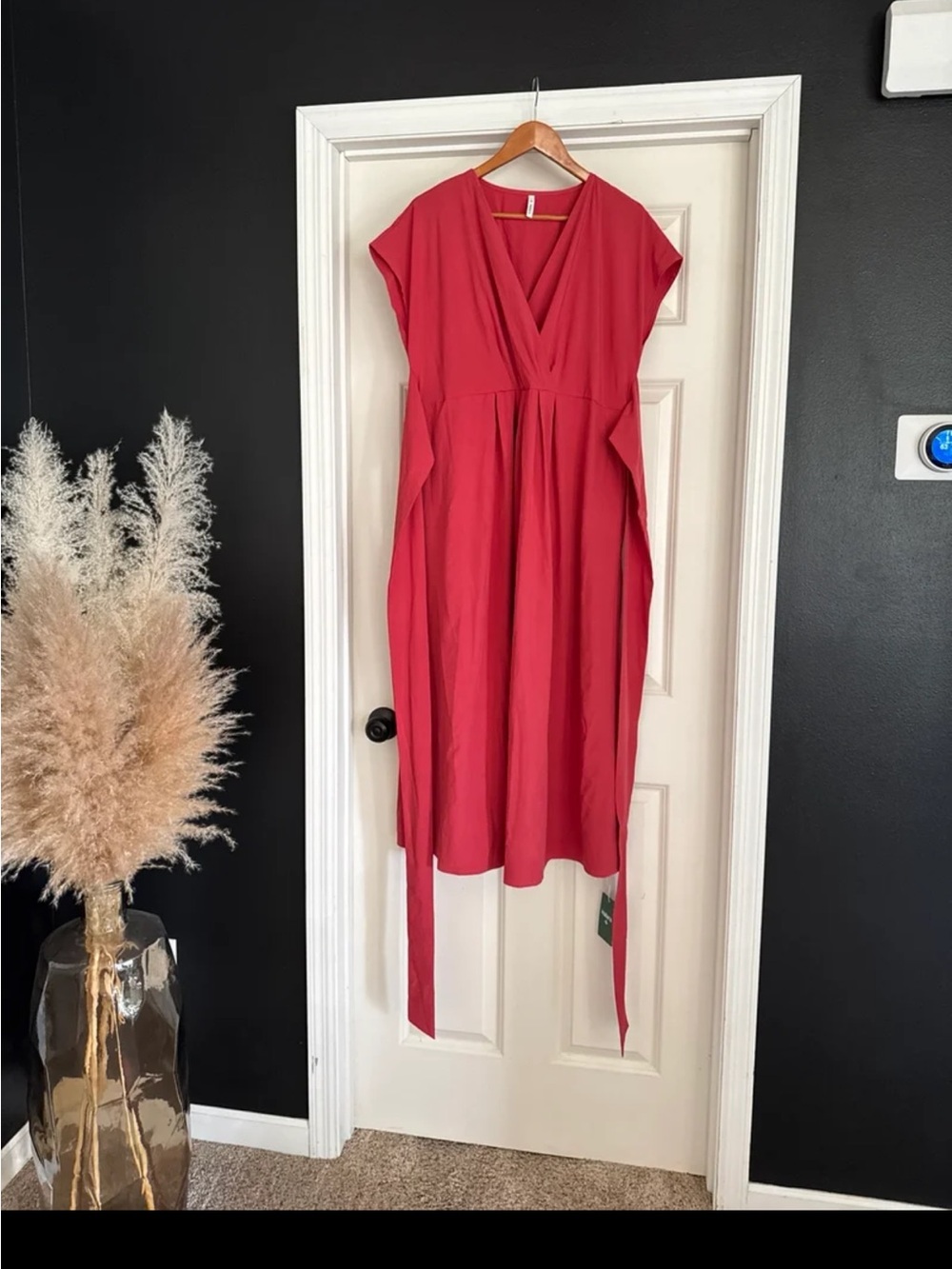 NWT Halara Breezeful V Neck Short Sleeve Pocket Tie Back Quick Dry Midi Dress XL - Picture 12 of 12